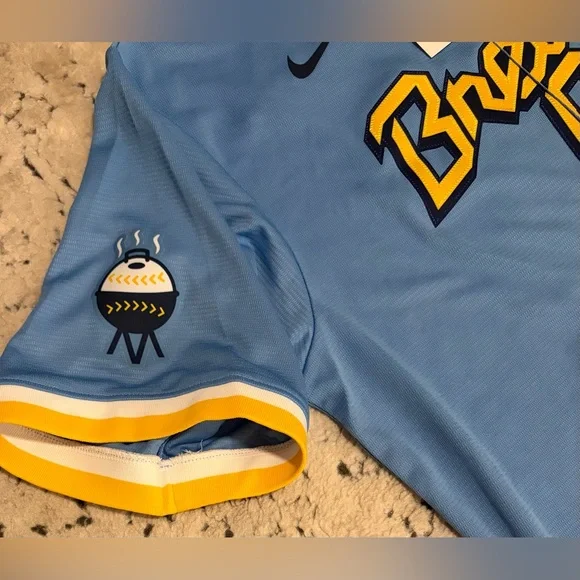 Nike Authentic Milwaukee Brewers City Connect Yelich #22 Jersey Men’s Size: L - Picture 6 of 7